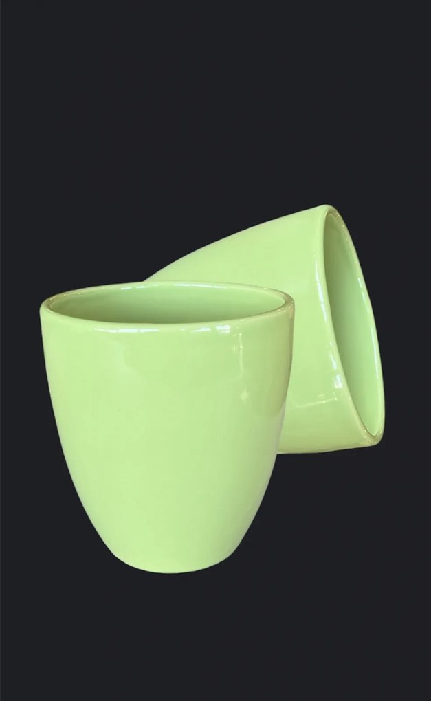 Ghiveci HOME Verde Lime (Diametru 13cm Inaltime 14cm) masca ceramica flori