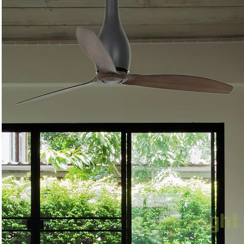 Ventilator cu telecomanda ETERFAN negru mat/ lemn 32004