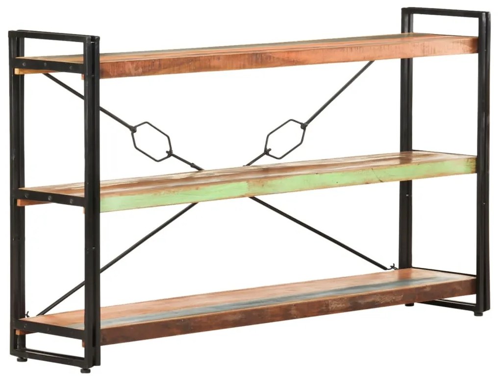 vidaXL Bibliotecă cu 3 rafturi, 140x30x80 cm, lemn masiv reciclat