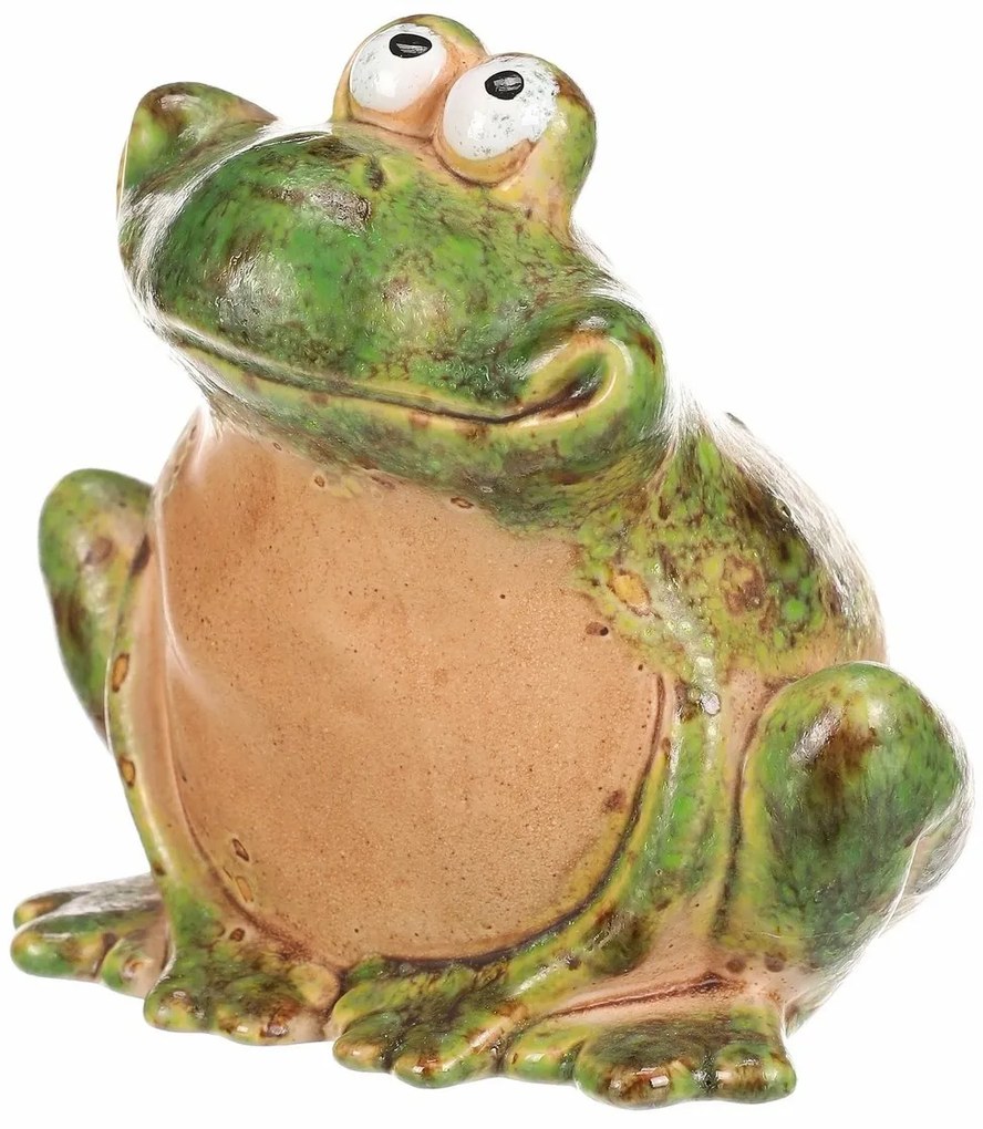 Decorațiune ceramică pentru grădină Broască, 13 x10 x 12 cm, 10 cm