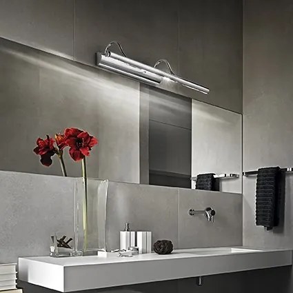 Aplica de perete tablou, oglinda de baie MIRROR-10 AP4 crom 17303