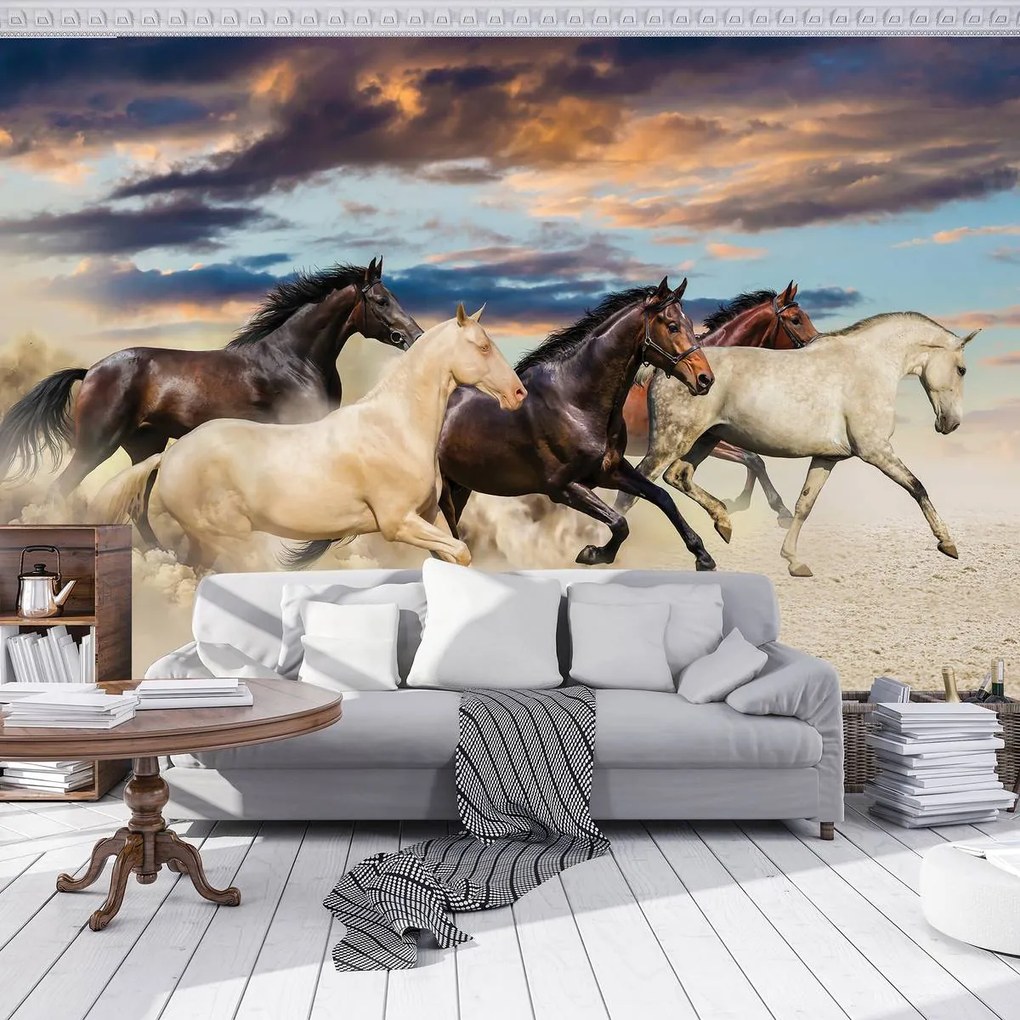 Fototapet - Galopul mustangilor (152,5x104 cm)