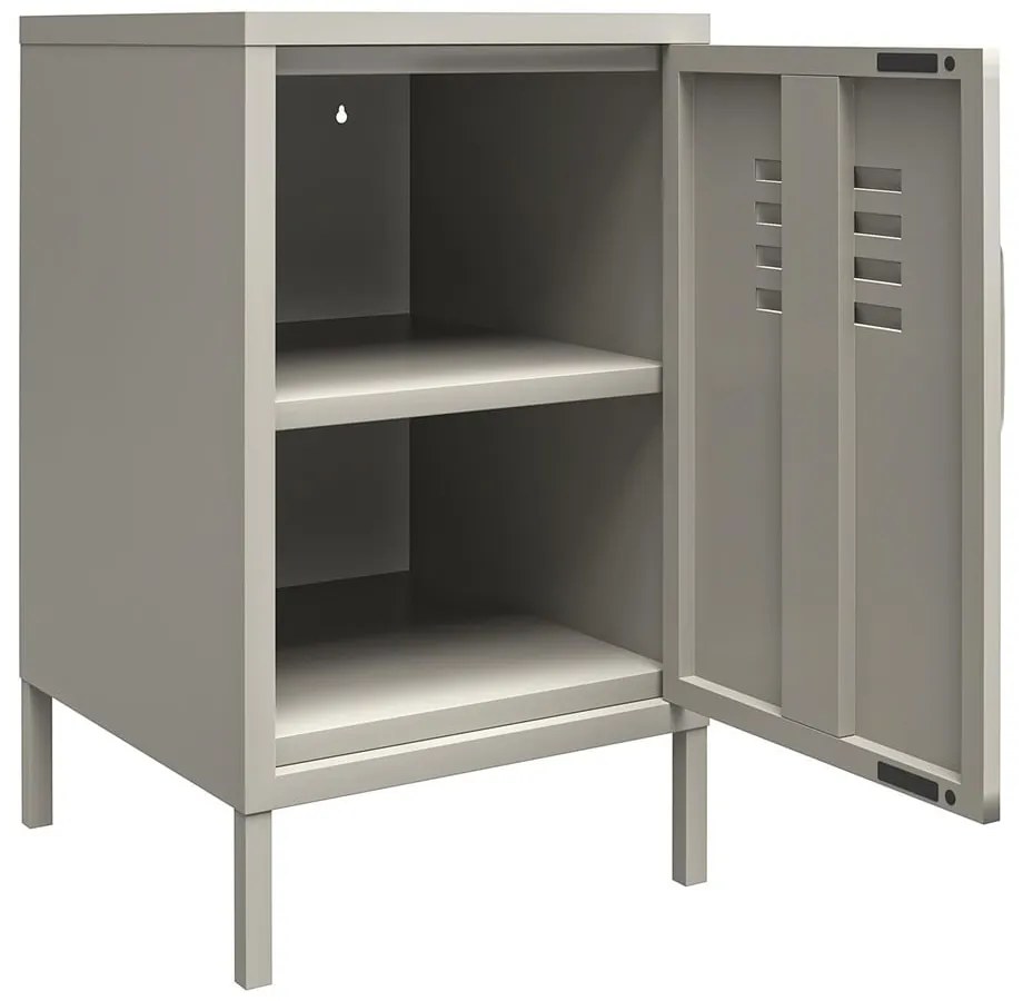 Noptieră bej din metal Bradford – Støraa