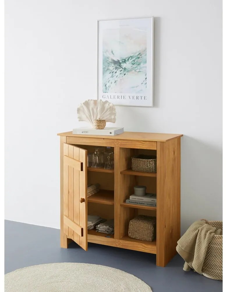 Dulap în culoare naturală din lemn de pin 90x90 cm Bertram – Støraa