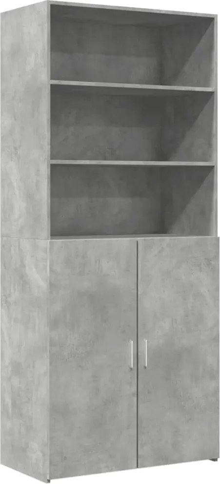 vidaXL Dulap înalt, gri beton, 80x42,5x185 cm, lemn prelucrat