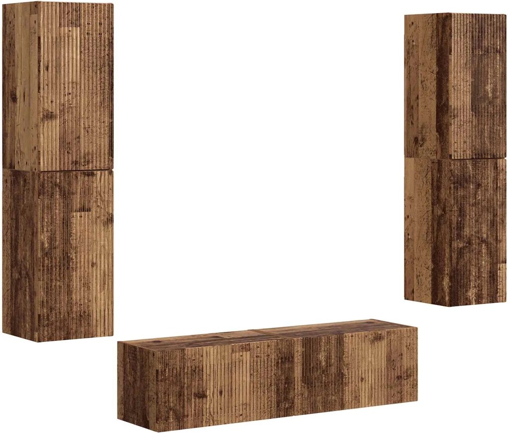 vidaXL Set comodă TV 6 pcs Lemn Vechi Lemn compozit
