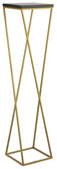 Suport de flori LOFT 100x24 cm auriu/negru