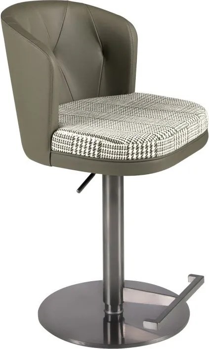 Scaun de bar pivotant cu inaltime reglabila Stool verde inchis