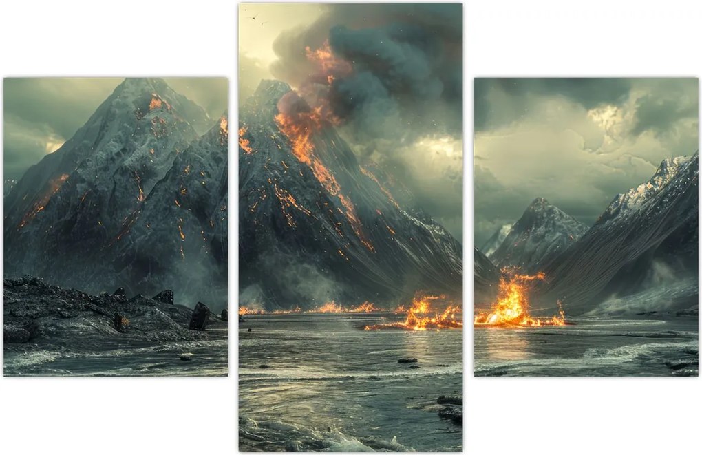 Tablou - Erupție vulcanică (90x60 cm)