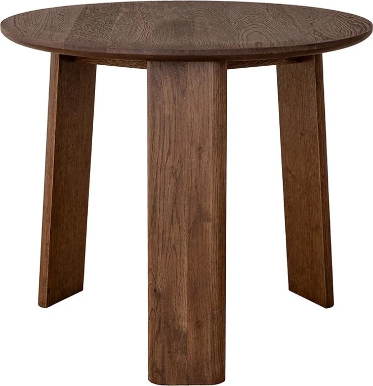 Măsuță lemn masiv nuc rotundă Monte finisaj Ø51×44 cm