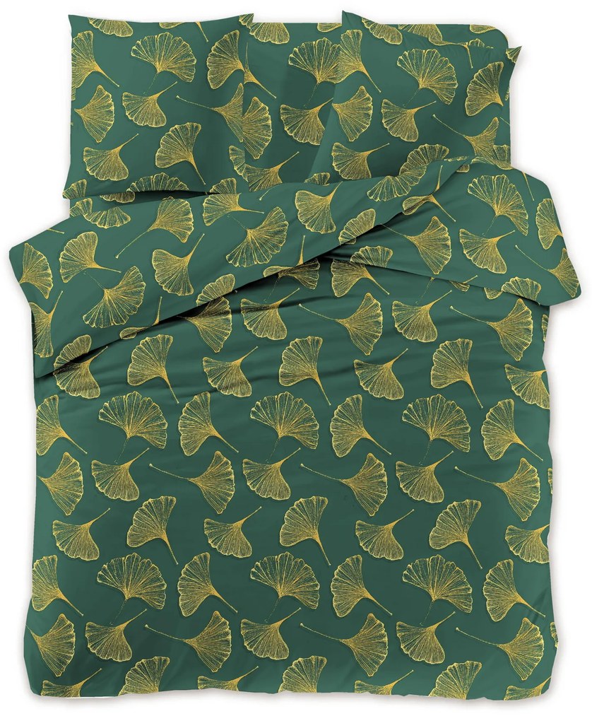Lenjerie de pat din microfibra verde, ADOWA Dimensiune lenjerie de pat: 2 buc 70 x 80 cm | 200 x 220 cm
