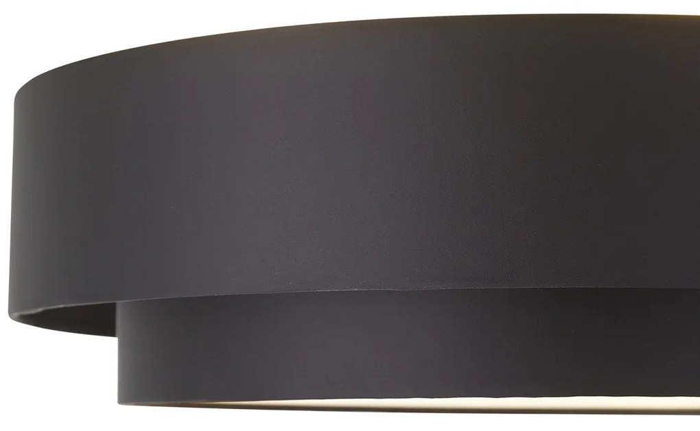Plafonieră modernă neagră 50cm cu 3 lumini - Steve