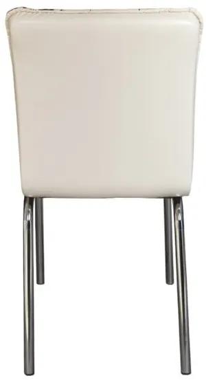 Set Masa Extensibila cu 4 scaune Cristal, Crem, 110/170 x 70 cm