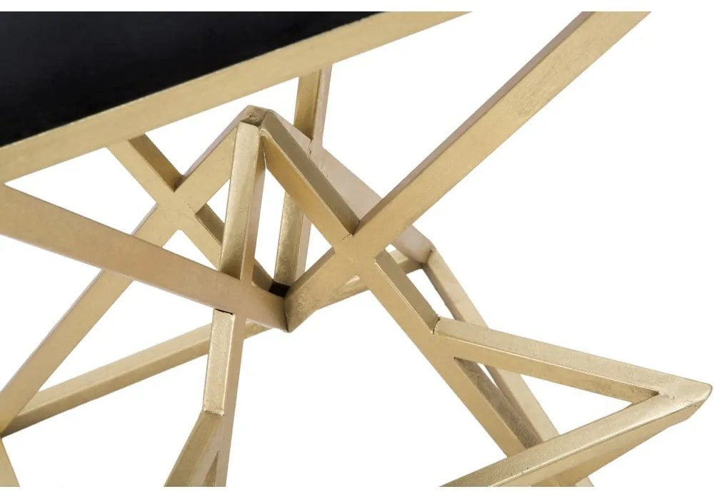 Scaun de bar negru/auriu tapițat (înălțime șezut 75 cm) Piramid – Mauro Ferretti