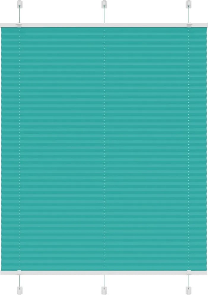 vidaXL Jaluzea plisată verde petrol 105x150 cm Lățime țesătură 104,4 cm