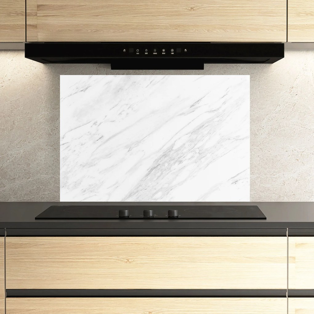Panou Sticla Bucatarie, 30x40cm, Protectie aragaz, Antistropi, Termorezistent, Abstracte, Marble, Light Grey Marble