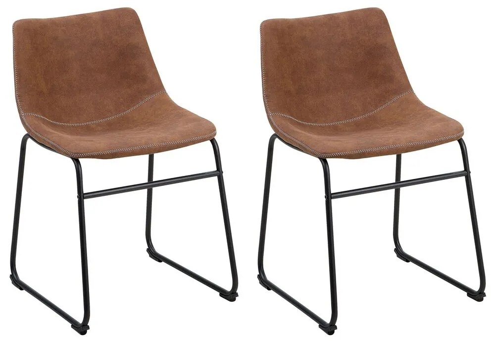 Set 2 buc. scaune pentru sufragerie Basta (maro auriu). 1009970
