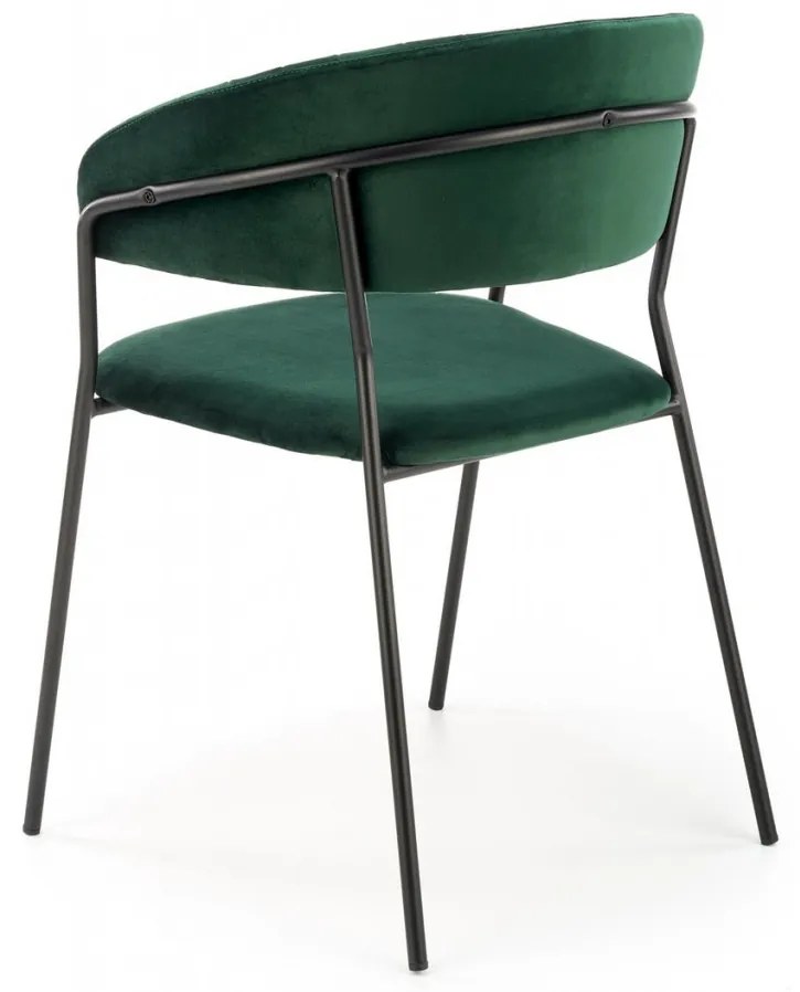 Set masa rotunda Brodway + 3 scaune K426 verde/negru
