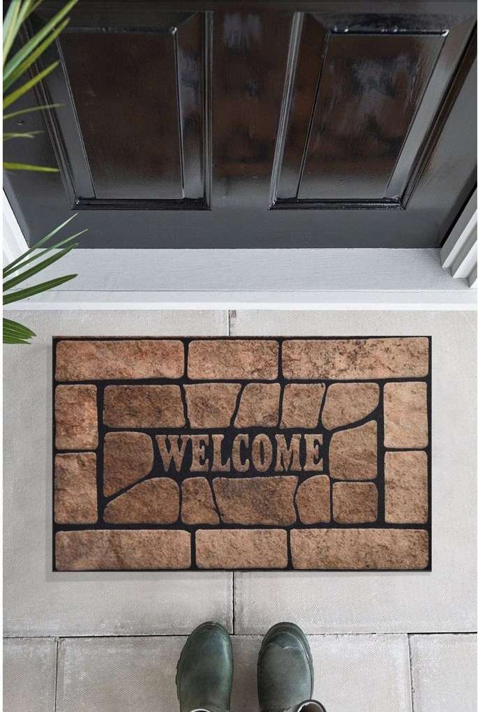 Covoras VOLGA, 40x60 cm, forma dreptunghiulara, PVC, maro