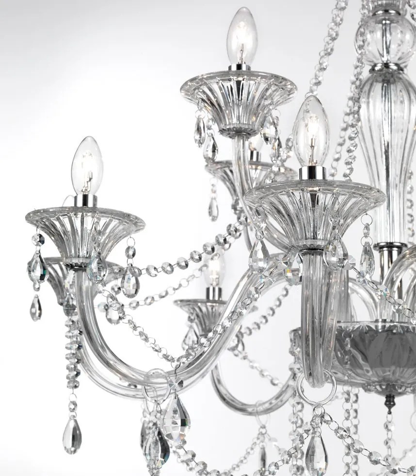 Candelabru elegant cu cristale K9 Connor 8L