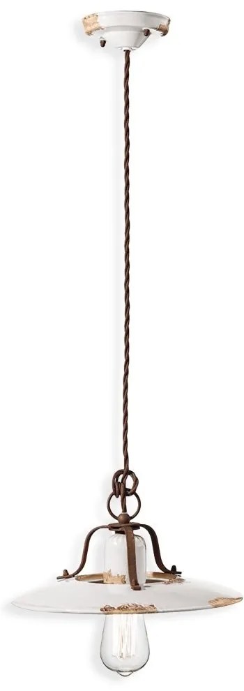 Pendul design retro realizat manual din ceramica COUNTRY, 30cm