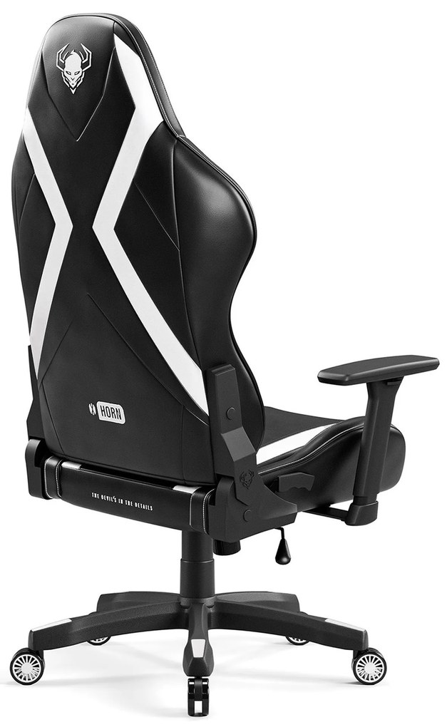 Scaun gaming Diablo X-Horn 2.0 King Size: negru-alb