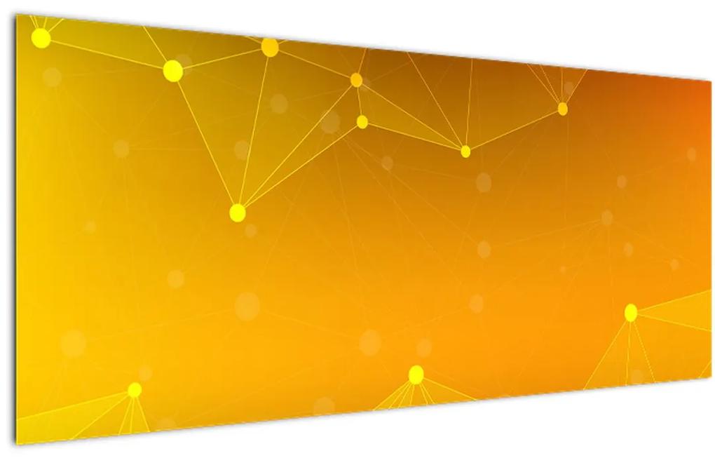 Tablou abstract galben (120x50 cm), în 40 de alte dimensiuni noi