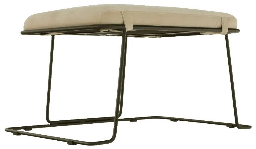 Taburet , material bej/ramă neagră, MERANO YF-S02