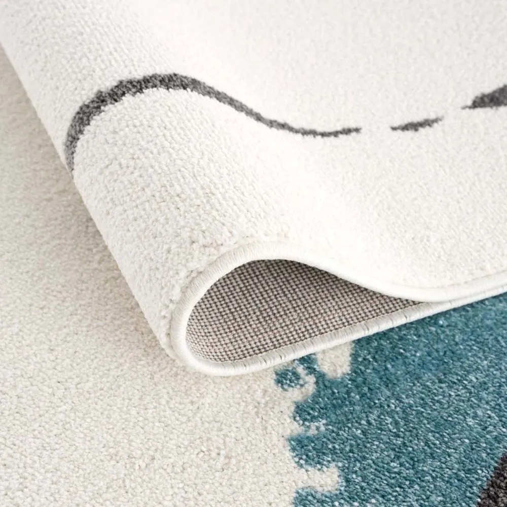Covor de calitate pentru copii , cu motiv abstract Blue Blot Lăţime: 140 cm | Lungime: 200 cm