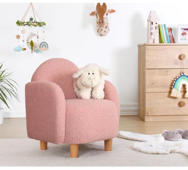 Fotoliu DORY pentru copii, roz deschis