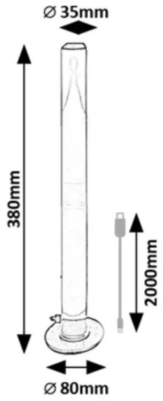 SET 2x lampă LED RGB dimabilă de masă Rabalux 76014 PACO LED/5W/5V
