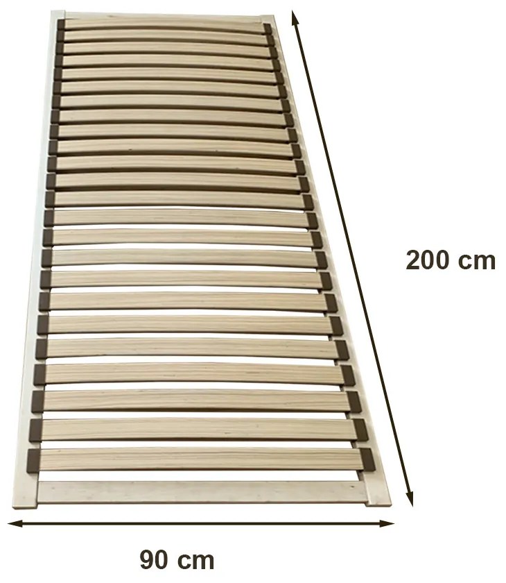 Somieră cu șipci din lemn 90x200 cm