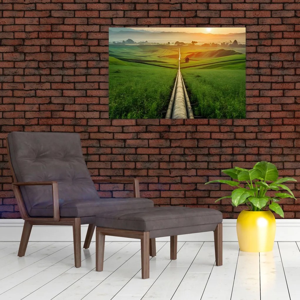 Tablou - Răsărit de soare peste vale (90x60 cm)