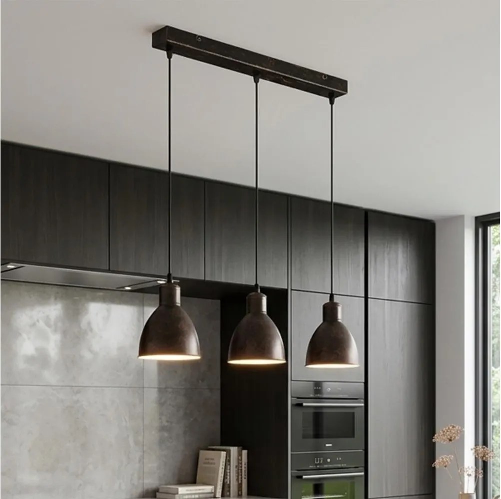 Brilagi - Lustra cu LED pe cablu RIDDY 3xE27/60W/230V cupru/patină