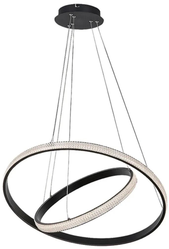 Lustra suspendata cu 2 inele LED Grete 60cm