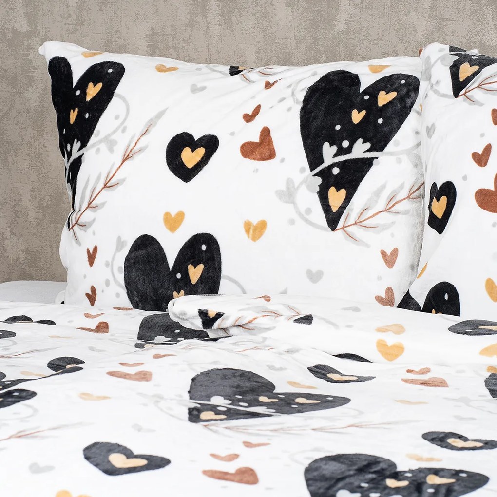 Lenjerie de pat din microflanel 4Home Romantic, 140 x 200 cm, 70 x 90 cm