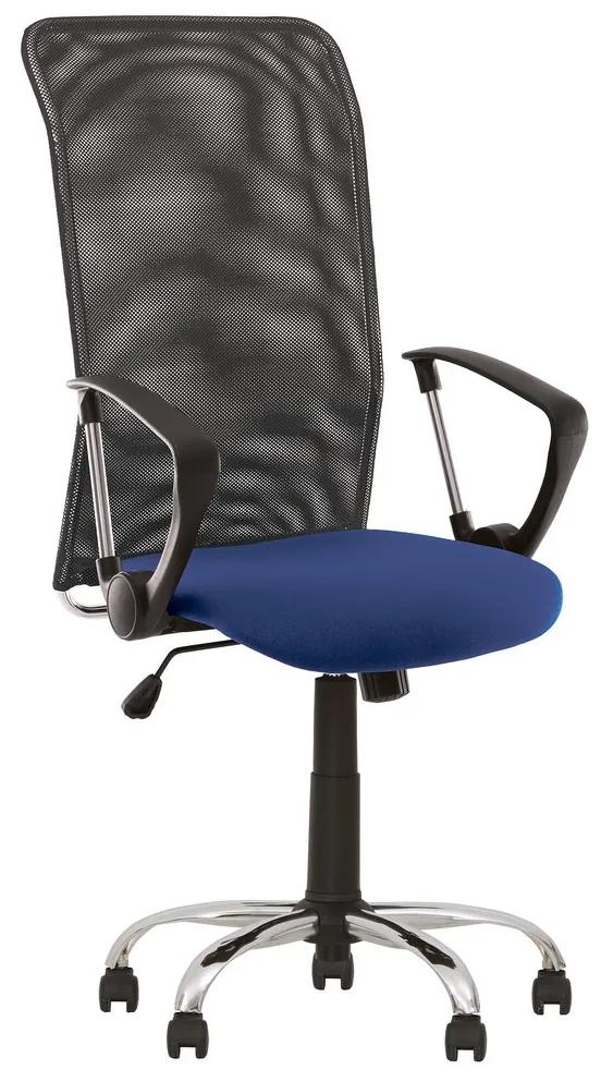 Scaun de birou Inter GTP, mesh/textil, albastru-negru