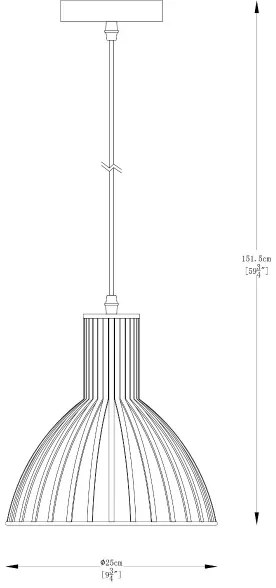 Lustră pe cablu DOLIA 1xE27/40W/230V d. 25 cm auriu Zuma Line A8082-GLD