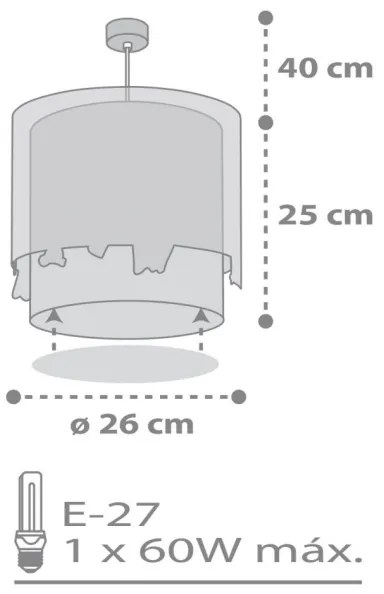 Lustră pentru copii LOVING DEER 1xE27/60W/230V Dalber 61272