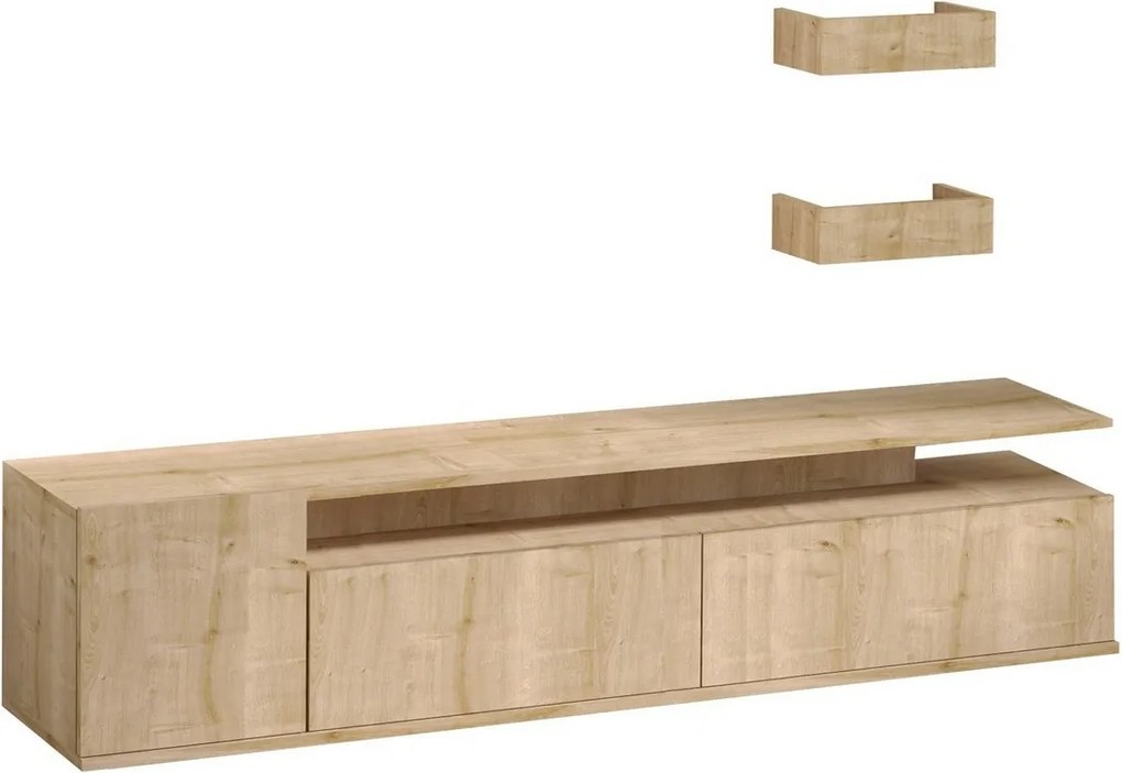 Măsuță TV cu rafturi Alika Oak