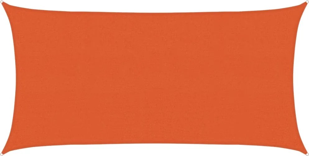 vidaXL Pânză parasolar, portocaliu, 2,5x4,5 m, HDPE, 160 g/m²