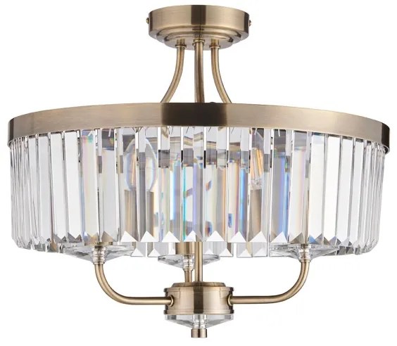 Lustră aplicată Endon 102506 CHESTERFIELD 3xE14/6W/230V d. 45 cm alamă