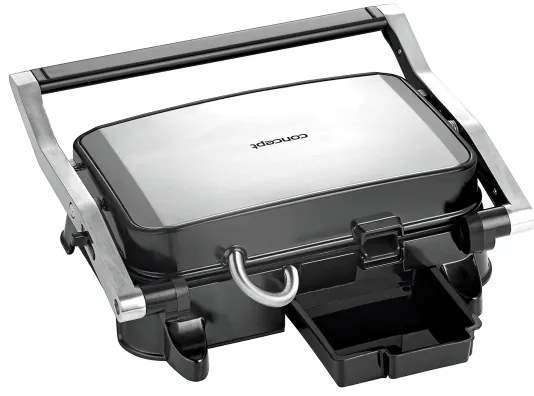 Grătar de contact Concept ge2005 1500W/230V oțel inoxidabil/negru