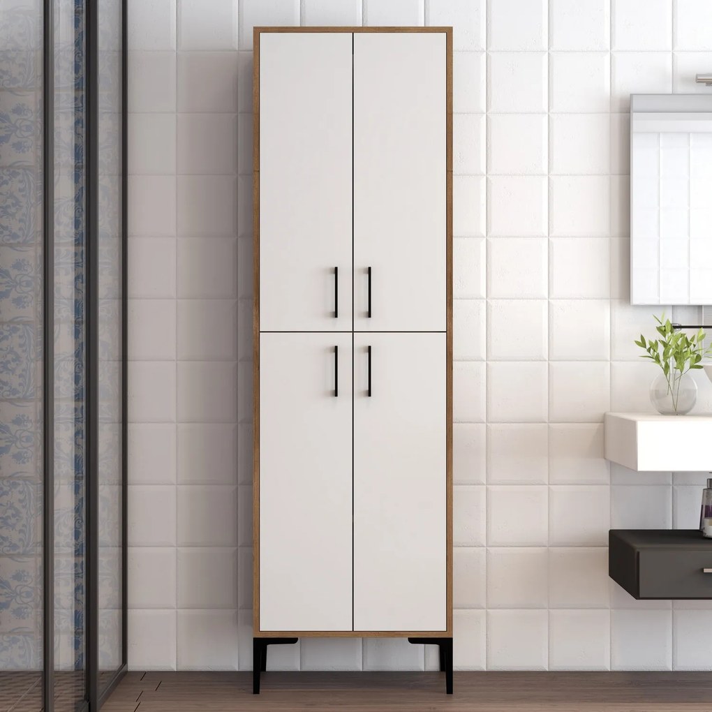 Dulap cu rafturi Berliner (Nuc + Alb). 1072513