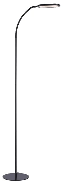 Lampă de podea modernă neagră cu dimmer inclusă LED - Kiril