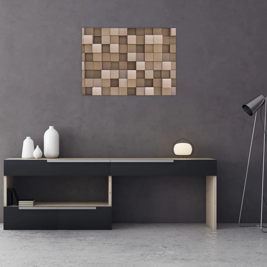 Tablou - Cuburi bej (70x50 cm)