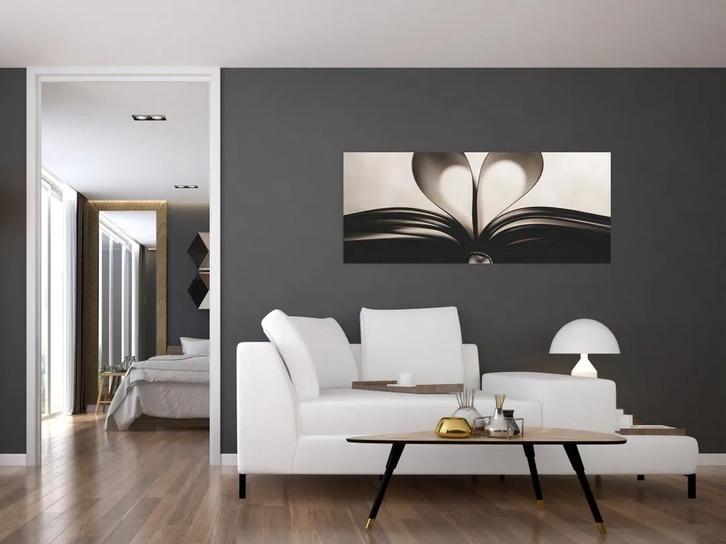 Tablou cu carte (120x50 cm)