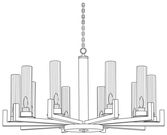 Kolarz 6009.81060 - Lustr RAGGIO 10xE14/25W/230V mat cromat
