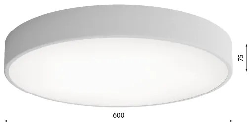 Plafonieră LED CLEO 69W 230V 4000K, Ø 60 cm, gri