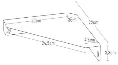 Raft negru de colț din metal 22 cm Tower – YAMAZAKI